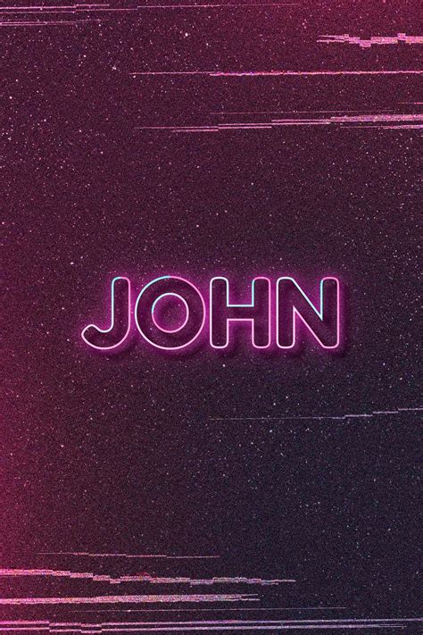 John word art vector neon | Free Photo - rawpixel