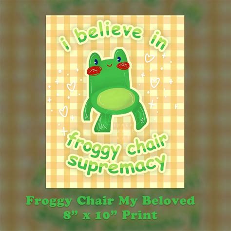 Froggy Chair Meme From Animal Crossing Cute Kawaii Art 8x10 | Etsy