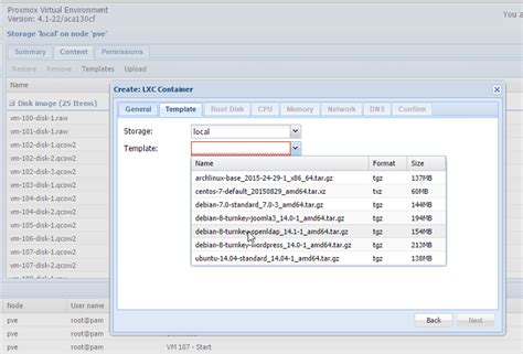 Proxmox Container Templates