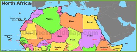 Map of North Africa