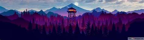 Firewatch with Forest 4K wallpaper download