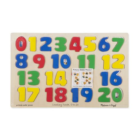 Melissa & Doug Numbers 0-20 Wooden Puzzle (21 pcs) - Walmart.com ...