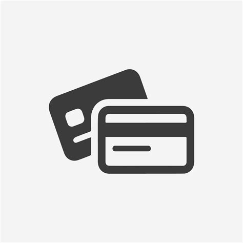 credit card icon vector isolated. credit debit card, bank card symbol ...