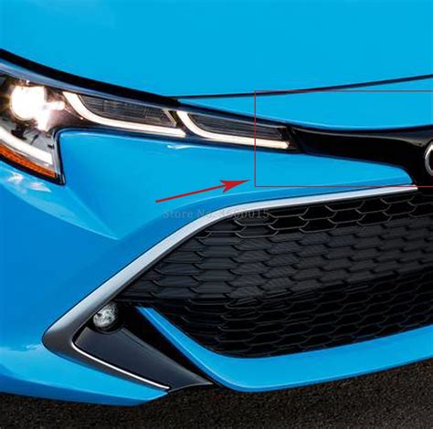 Toyota Corolla 2019 Hatchback Exterior Accessories 크롬 프론트 머신 실드 스 트리머 ...