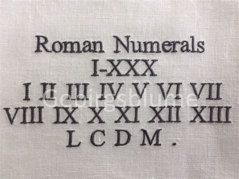 Roman Numerals Embroidery Font Instant Download 30 Numerals - Etsy ...