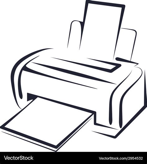 With a printer Royalty Free Vector Image - VectorStock