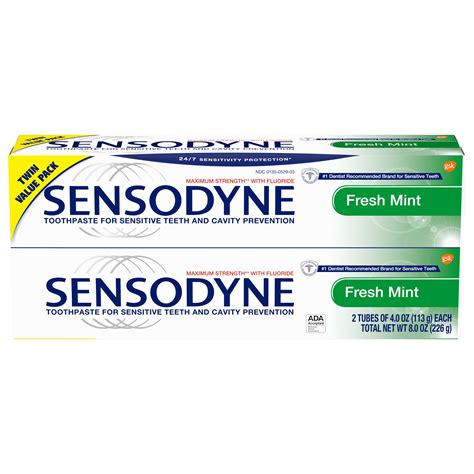 Sensodyne Sensitivity Toothpaste for Sensitive Teeth, Fresh Mint, 4 ...