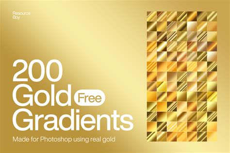 200 Gold Photoshop Gradients (FREE) | Resource Boy