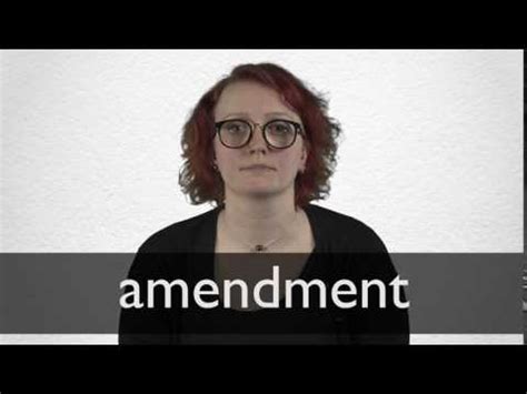 AMENDMENT definition and meaning | Collins English Dictionary