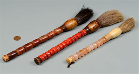 Lot 3832372: 3 Chinese Calligraphy Brushes