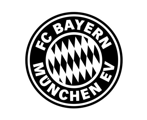 Bayern Munich Logo Symbol Black And White Design Germany football ...