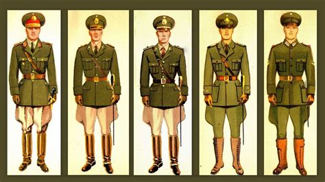 Argentine Army 1946 pattern service uniforms (from left to right ...