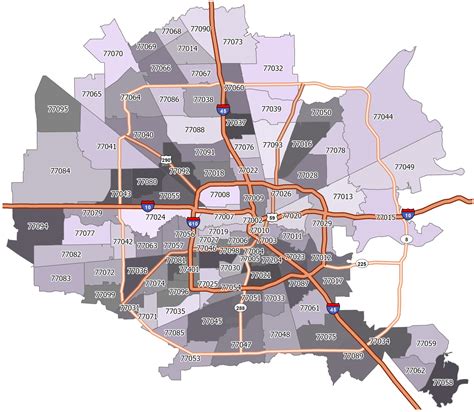 Houston Zip Code Map - GIS Geography