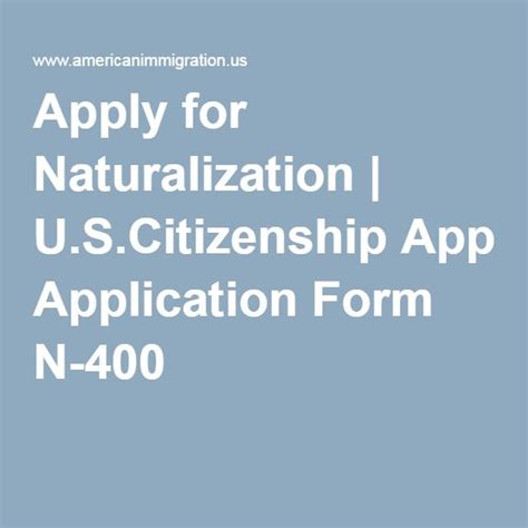 Pin on U.S. Citizenship Application