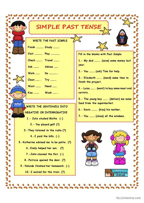 Past Simple Regular Verbs Verb Worksheets Regular Verbs Simple ...