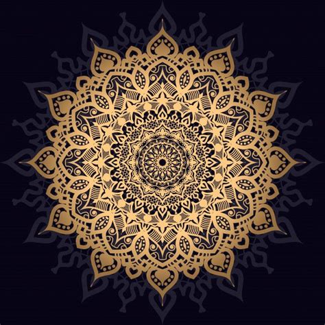 Luxury Mandala Background with Golden Arabesque Pattern