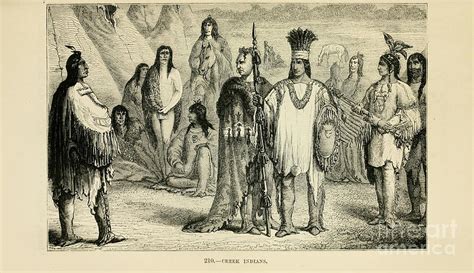 Creek Indians b1 Drawing by Historic illustrations - Fine Art America