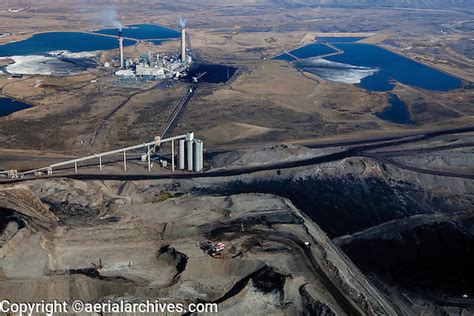 aerial photograph Westmoreland Coal Company Kemmerer Mine with Naughton ...