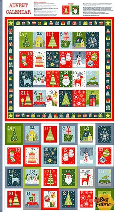 Joy Advent Calendar PANEL 24 Inches From Makower UK Fabric - Etsy