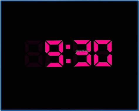 Digital clock screensaver for desktop - Download free