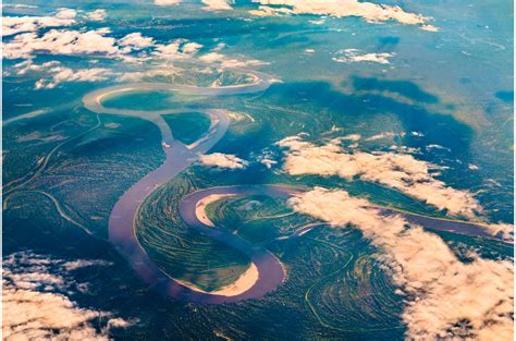 Aerial view of the Amazon river in | Nature Stock Photos ~ Creative Market