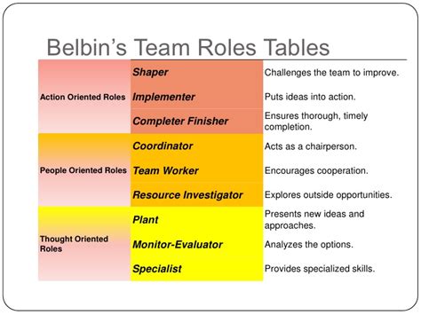 Belbin team roles - pasaed