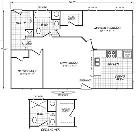 Double Wide Mobile Home Floor Plans 2 Bed With Porch / Lovely Single ...