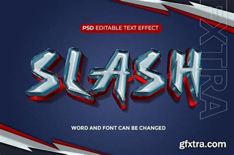 PSD slash text effect photoshop 3d layer » GFxtra