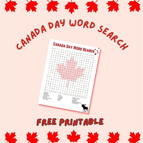 Canada Day Word Search Puzzle – Mom vs the Boys