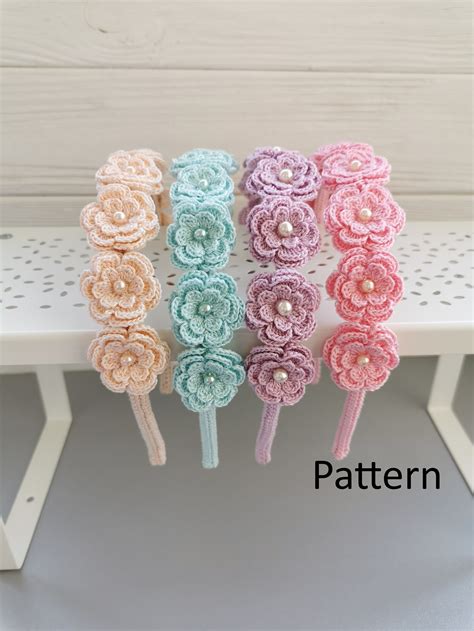 Crochet Headband Pattern. Crochet Flower Pattern. Flower - Etsy