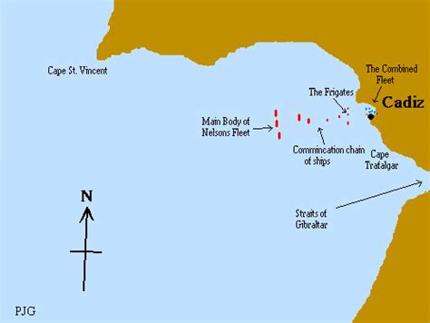 Map of Trafalgar | Trafalgar, Napoleonic wars, British history