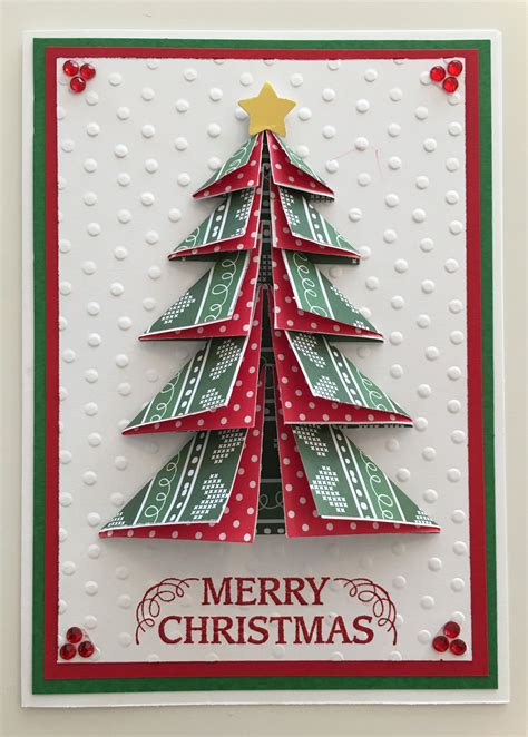 CBY Handmade - Christmas greeting card with paper-folded 3-D Christmas ...