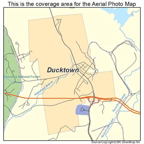 Aerial Photography Map of Ducktown, TN Tennessee