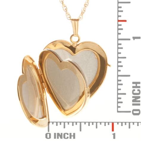 14K Gold Filled 4 Photo Heart Engraved Locket Necklace