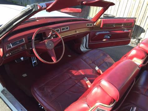 Cadillac Eldorado 1975 White Convertible Red Interior - Classic ...