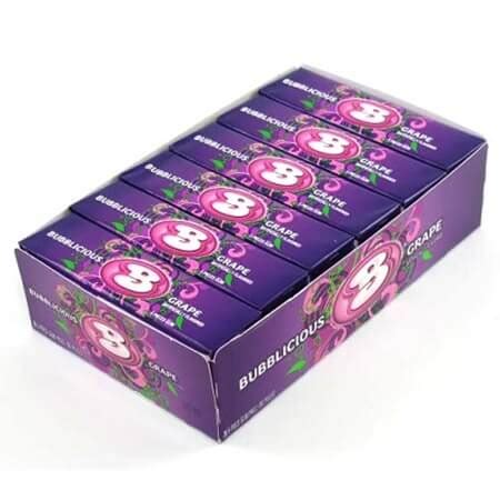 Grape Bubblicious Gum | Chewing Gum | Fruit Flavored Gum | Nostalgic