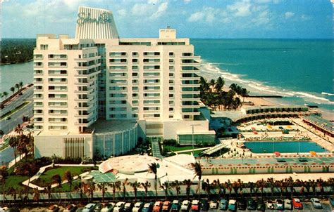 Eden Rock Hotel Miami Beach Florida Fl Cabanas Pools Lusterchrome Unp ...