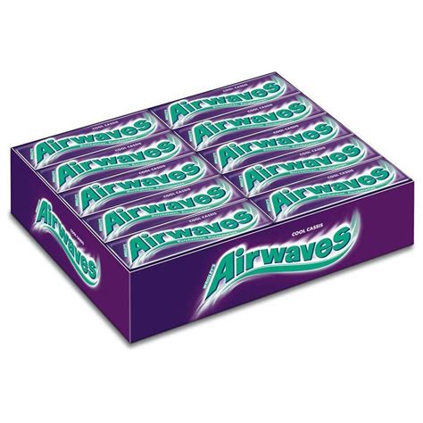 Wrigleys Airwaves Blackcurrant Menthol - Full Box Of 30 Chewing Gum ...