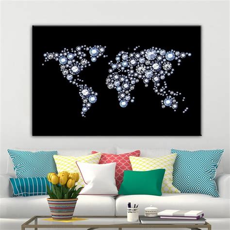 Canvas Wall Art Map Canvas World Map Canvas Map Wall Art - Etsy