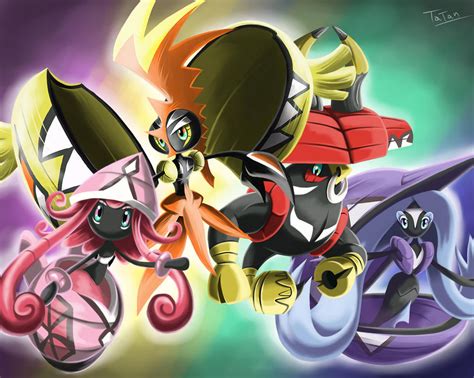 Tapu Bulu Tapu Fini Tapu Koko Tapu Lele by tatanRG on DeviantArt