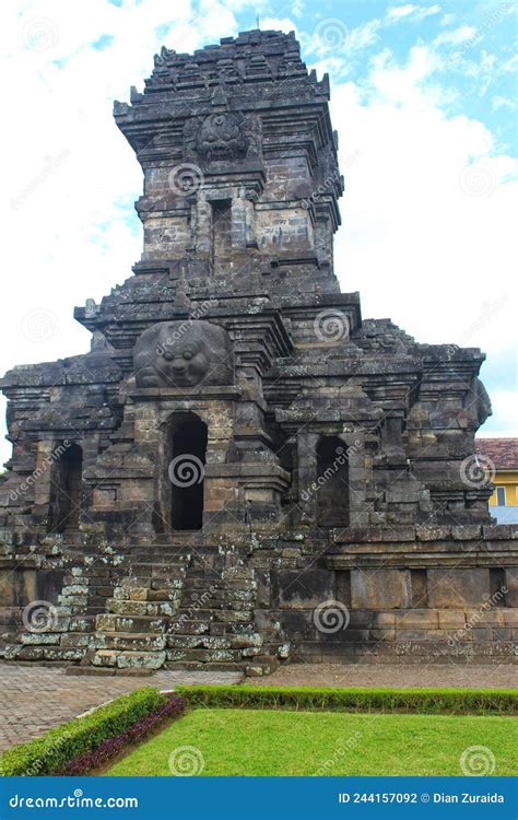 Front View of Singosari Temple Stock Photo - Image of ancient ...