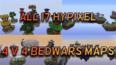 All 17 hypixel 4 v 4 bedwars maps *FREE to download* (No Adfly) - YouTube