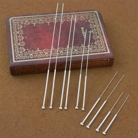 925 Sterling Silver Traditional Chinese Medicine Acupuncture Needle ...