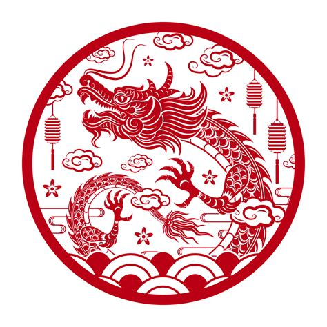 Traditional red Chinese Dragon 19974373 Vector Art at Vecteezy