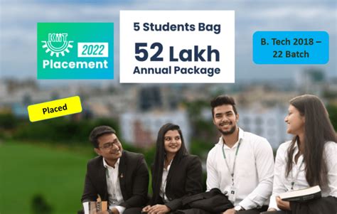 KIIT B. Tech Placement 2022. 5 Students received 52 LPA Package