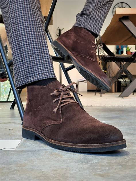 Buy Brown Suede Chukka Boots by GentWith.com with Free Shipping