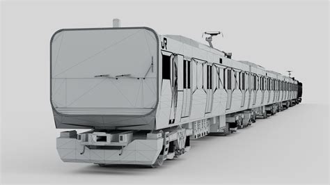 3D model Low poly Japanese Rail Train E235 Series VR / AR / low-poly ...