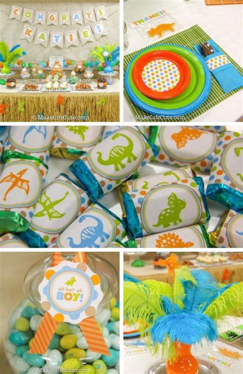 dinosaur-themed-baby-shower | Dinosaur baby shower theme, Dino baby ...