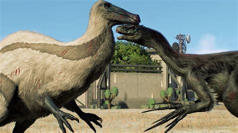 FEATHERED GIANTS: Deinocheirus VS Therizinosaurus - Jurassic World ...