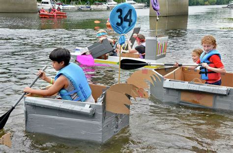 Photos: Cardboard boat race